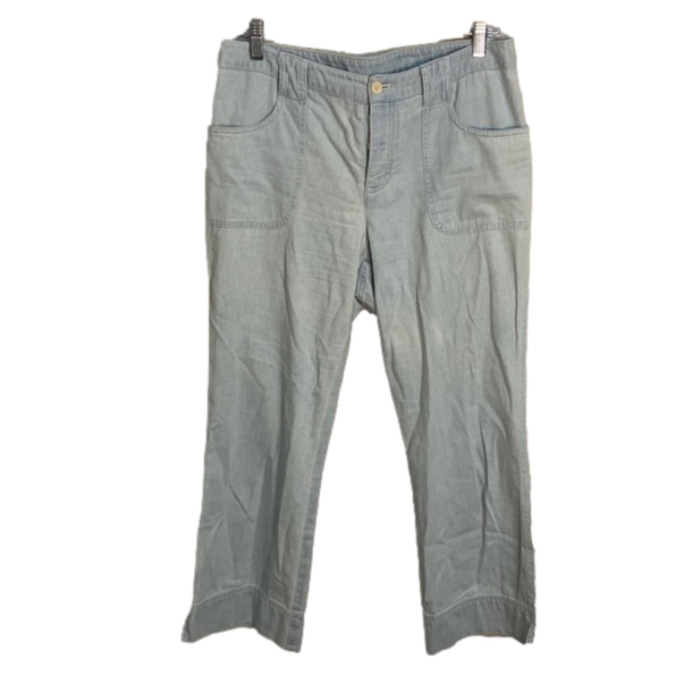 RALPH Ralph Lauren light wash button fly patch pocket jeans size 8